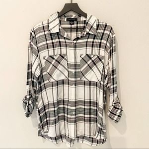 Sanctuary tomboy plaid shirt size Medium